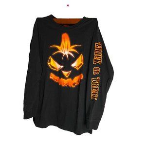 M Jack-O-Lantern Black Longsleeve (Youth XL)